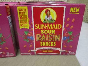 lot 224 image: (C-2) 16 Boxes of Sun-Maid Sour Rai...