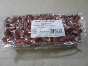 lot 226 image: (B-3) Wisconsin Maid Beef Sausage B...