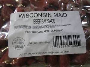 lot 229 image: (B-3) Wisconsin Maid Beef Sausage B...