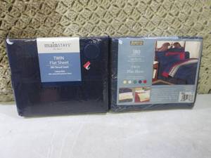 lot 284 image: (BS) 2 Flat Sheets Twin Size...