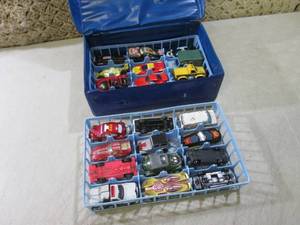 lot 286 image: (F-0) Assorted Toy Cars in Case...