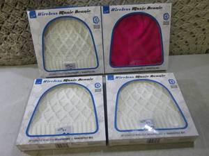 lot 300 image: (BS) Lot of 4 Wireless Music Beanie...
