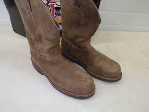 lot 34 image: Justin Blueprint Pullon Bay Apache Comp Toe Work Boots Size 15EE