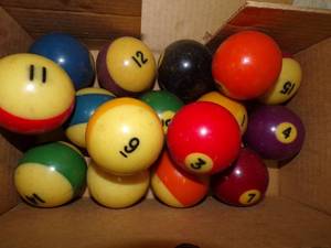 lot 83 image: Vintage Pool Balls