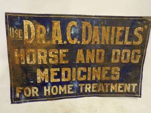 lot 1 image: Rare Early 20th Century Embossed Tin Sign