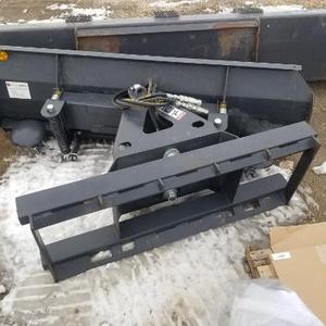 lot 15 image: Brand New Universal Mount Bobcat Skid Loader Skid Steer 72 BladePlow Attachment