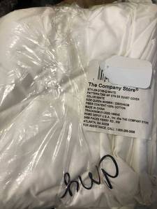 lot 70 image: Cotton White Solid 300-Thread Count Wrinkle-Free Sateen Queen Duvet Cover, DT95-Q-WHITE, NEW