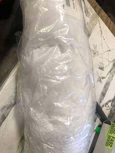 lot 80 image: Down-Free Medium Density Neckroll Pillow Insert (1) - White, PO46-NR-WHITE, NEW