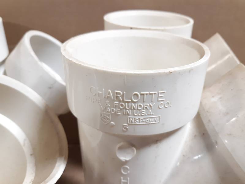 (4) Charlotte 3 Schedule 40 DWV PVC Wye Pipes