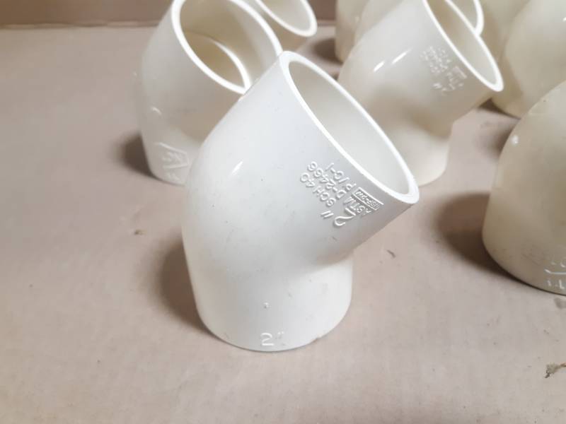 (18) ESLON 2 Schedule 40 PVC 45° Elbows