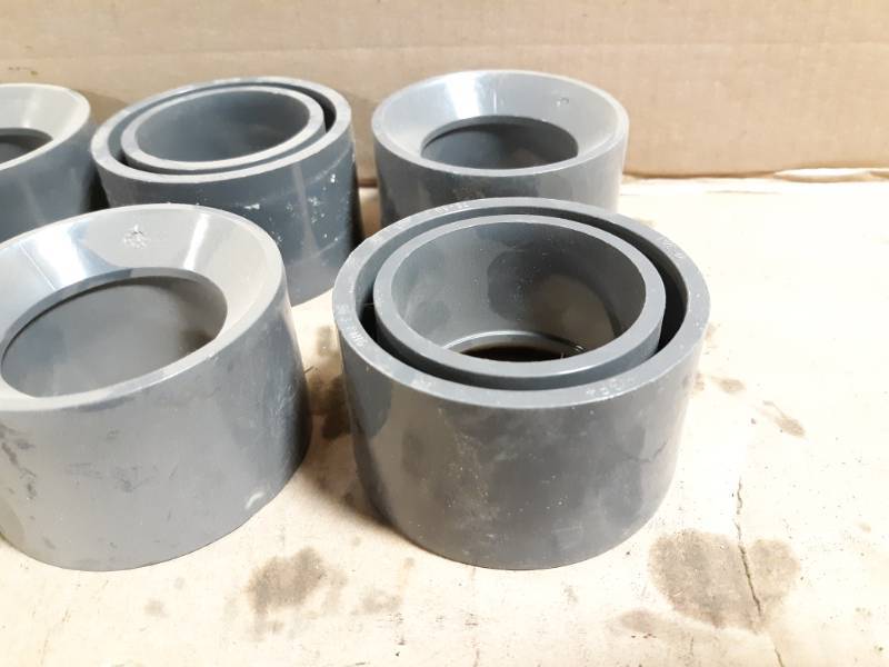 (10) George Fischer 2 PVC Cap  Bushings