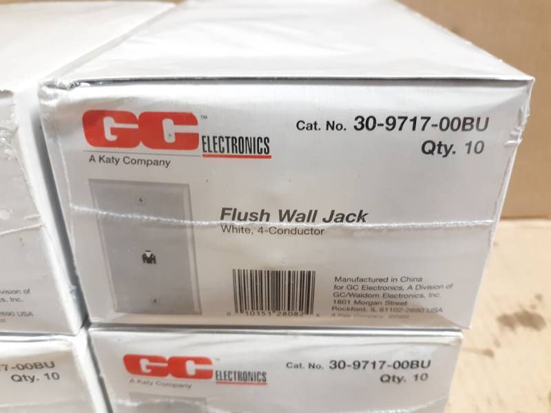 (4) Cases of 10 White 4-Conductor Wall Plates