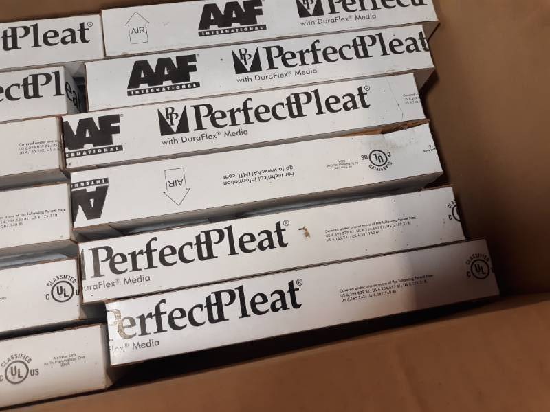 (12) AAF Perfect Pleat Filters 11-12x11-12x2