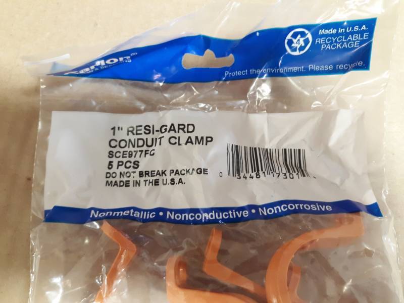 (50) Packs of 5 Carlon 1 Resi-Gard Conduit Clamps