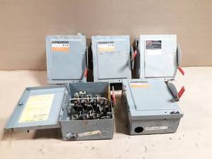 (5) Cutler Hammer 30A 240V Disconnect Switches