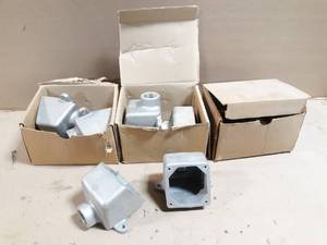 (6) Cooper Cast Aluminum Conduit Boxes