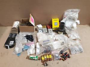 Large Lot of Poly Fittings, Circuit Breakers, Gauge, Connectors and More