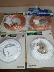 lot 49 image: 14 in. x 15 ft. Copper Icemaker Installation Kit & 14 in. x 25 ft. Poly Ice Maker Kit by Everbilt - set of 4