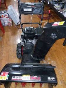 lot 68 image: 24 in. Two-Stage Gas Snow Blower with Electric Start by Legend Force- not used packaging not included
