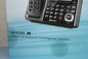 lot 73 image: Panasonic Telephone Link-2-Cell Bluetooth Wireless Cordless Phone with Answering Machine & 5 Handsets