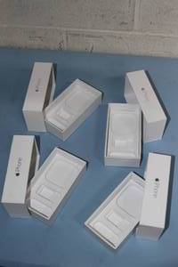 lot 104 image: Apple iPhone Parts  Repair Lot - Includes 2 iPhones New Otterbox Case & 4 Empty Retail iPhone Boxes