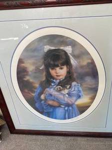 lot 12 image: Sandra Kuck Signed, Numbered and Framed Print Kitten