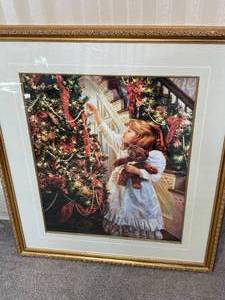 lot 15 image: Sandra Kuck Signed, Numbered and Framed Print Night Before Christmas