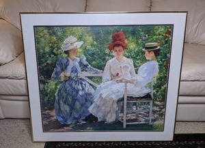 lot 503 image: Edmund. C. Tarbell Three Sisters Framed Print