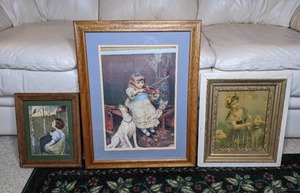 lot 504 image: Three Vintage Framed Art Prints