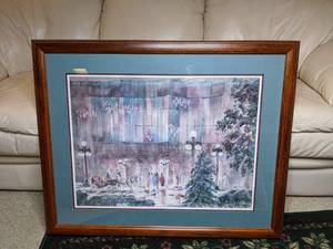 lot 508 image: Lou Roman Signed and Framed Print Ordways Winter Season