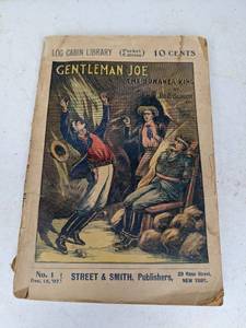 lot 136 image: Antique 1897 Log Cabin Library Dime Novel Gentleman Joe, the Bonanza King