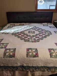 lot 234 image: Faux Leather King Size Bed