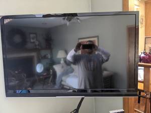 lot 3 image: Wall Mount VIZIO M470SL 47 TV w Surround Sound System & Blu Ray Player