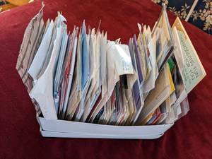 lot 203 image: Shoebox Filled w Greeting Cards