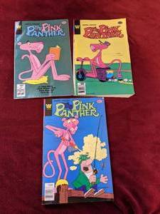 lot 204 image: Three Vintage 1970s The Pink Panther Comics