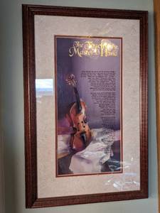 lot 222 image: Framed Print & Poem The Touch of the Masters Hand