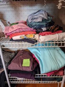 lot 226 image: Three Shelves of Womens Clothing, Slippers
