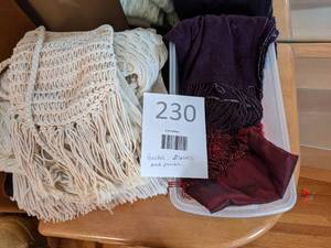 lot 230 image: Ponchos, Scarves & Purse