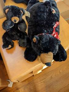 lot 231 image: Pair of Plush Black Bears