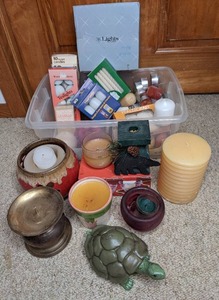 lot 591 image: Large Lot of Candles & Candle Holders