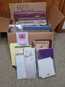 lot 592 image: Box Filled with Blank Notepads