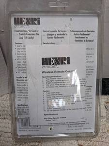 lot 411 image: Henri Studio Fountain Wireless Remote Control - NEW
