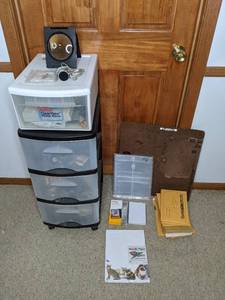 lot 616 image: Full Plastic Office Storage Containers - Office Supplies