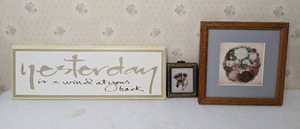 lot 169 image: Framed Pressed Flower & Other Wall Art