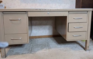 lot 63 image: Retro Steel Tanker Desk