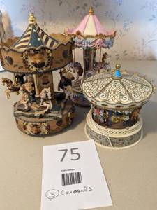 lot 75 image: Three Musical Carousels