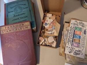 lot 89 image: Vintage & Antique Postage Stamps w Albums
