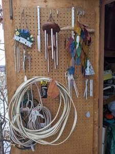 lot 437 image: Extension Cords & Wind Chimes
