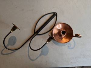 lot 389 image: Pair of Metal Candle Holders