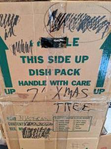 lot 810 image: 7 Pre-lit Artificial Christmas Tree in Box